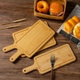 thumbnail image 1 of Gnmfd Wood Cutting Board With Handle Bamboo Serving Chopping Board Pizza Cheese Charcuterie Fruit Vegetable Prep For Kitchen Home Entertaining Party, 1 of 7