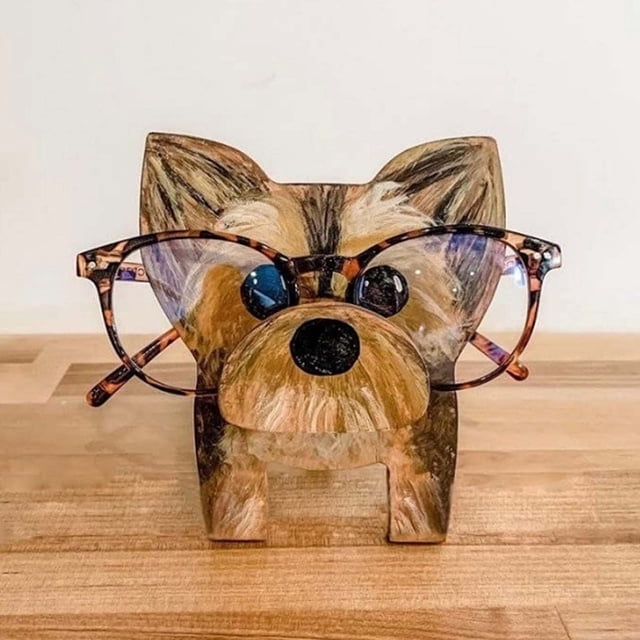 Gnmfd Wooden Glasses Display Stand, Desktop Organizer for Sunglasses Reading Glasses, Jewelry Organizers and Storage Shelf, Office Home Cabinet Decor Essentials