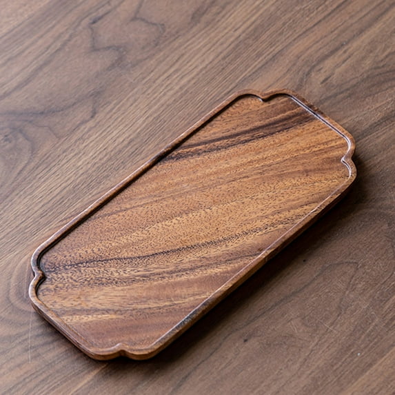 Gnmfd Wooden Tea Tray for Dry Brewing and Cup Storage, Multifunctional Organizer for Tea Ceremony Accessories, Storage Tray for Candy, Fruits, and Small Items, Perfect for Tea Lovers and Home Decor