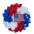 Gnobogi 2024 New US Flag Independence Day Star Wreath Simulation Red