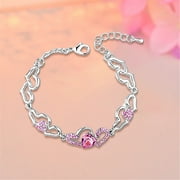 Gnobogi Bracelet for Women Heart Bracelet Jewelry Austrian Crystals Bangles Popular Jewelry Bracelets On Clearance