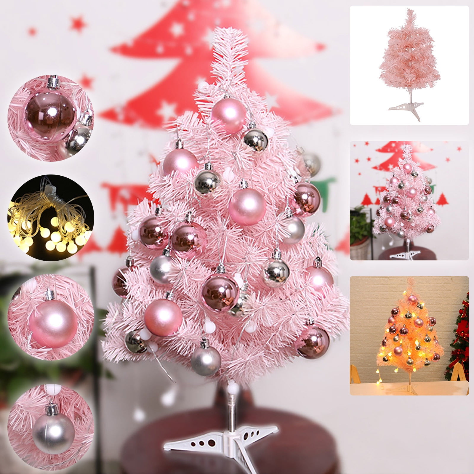 Gnobogi Christmas Tree For Girls 18 Inch Tabletop Mini Artificial