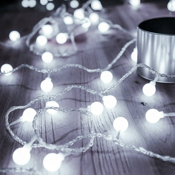 YgkuHd Solar Lights Outdoor Camping Atmosphere Frosted Ball Small Round Ball Light String Solar Light String Light Festival Outdoor Courtyard Decoration Colorful Light Clearance