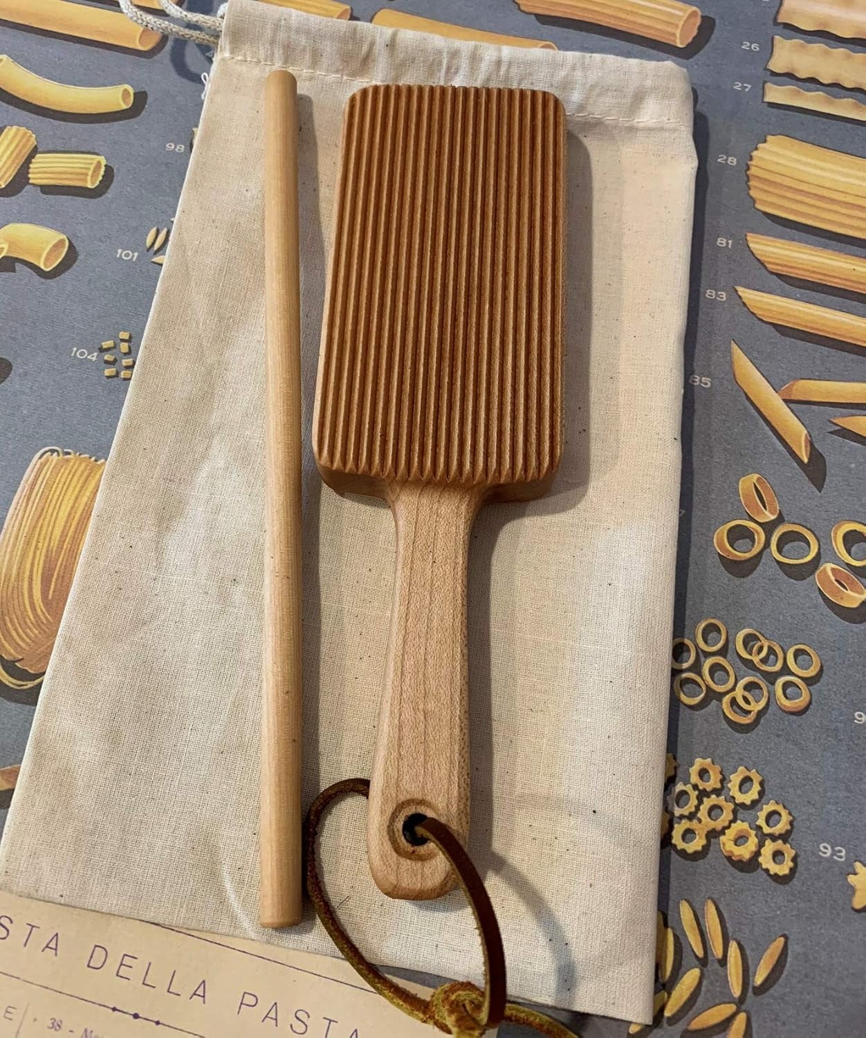 Gnocchi pasta board, handmade, garganelli pin, maple - Walmart.com
