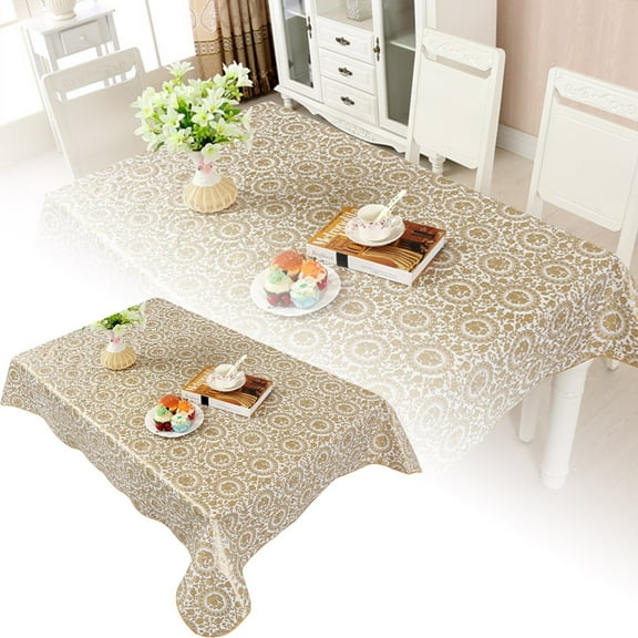 Gnoleg Home Decor PEVA Film + Composite Tablecloth Round and Rectangular TV Cabinet Mat Square and Coffee Cloth