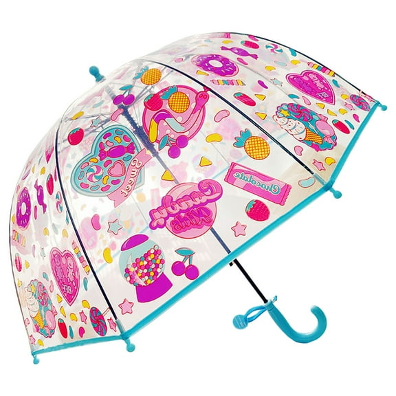 Gnoleg on Sale Children's Rain Gear Print Long Handle Umbrella for Outdoor Use Lightweight and Durable with 8 Bone Design for Maximum Coverage
