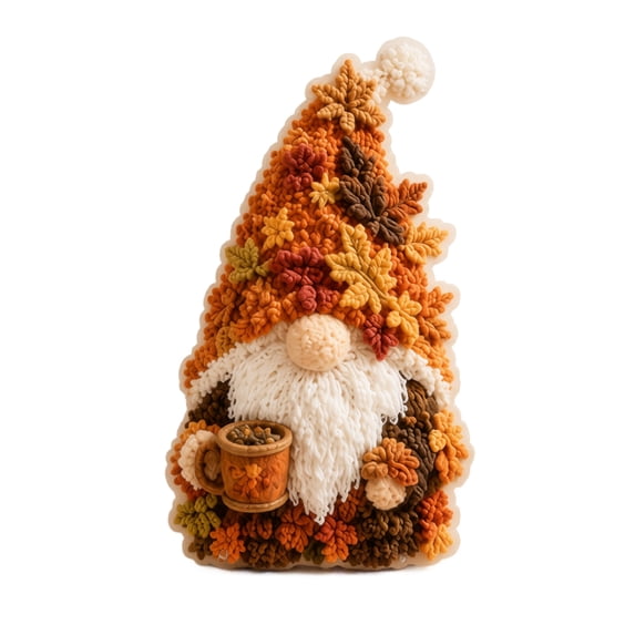 Gnome 3D Fabric Poke Art Kit, No Sew DIY Christmas Gnome Craft for Adults, Simple Illustrated Guide, Creative Relaxing Home Decor Shelf Display, Gift for Craft Lovers