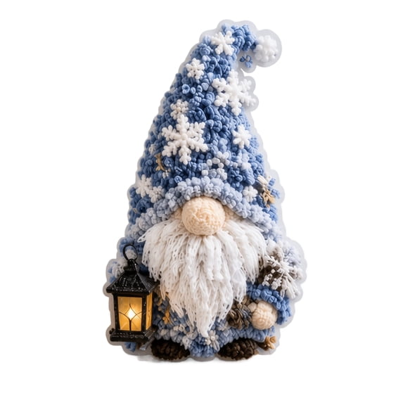 Gnome 3D Fabric Poke Art Kit, No Sew DIY Christmas Gnome Craft for Adults, Simple Illustrated Guide, Creative Relaxing Home Decor Shelf Display, Gift for Craft Lovers