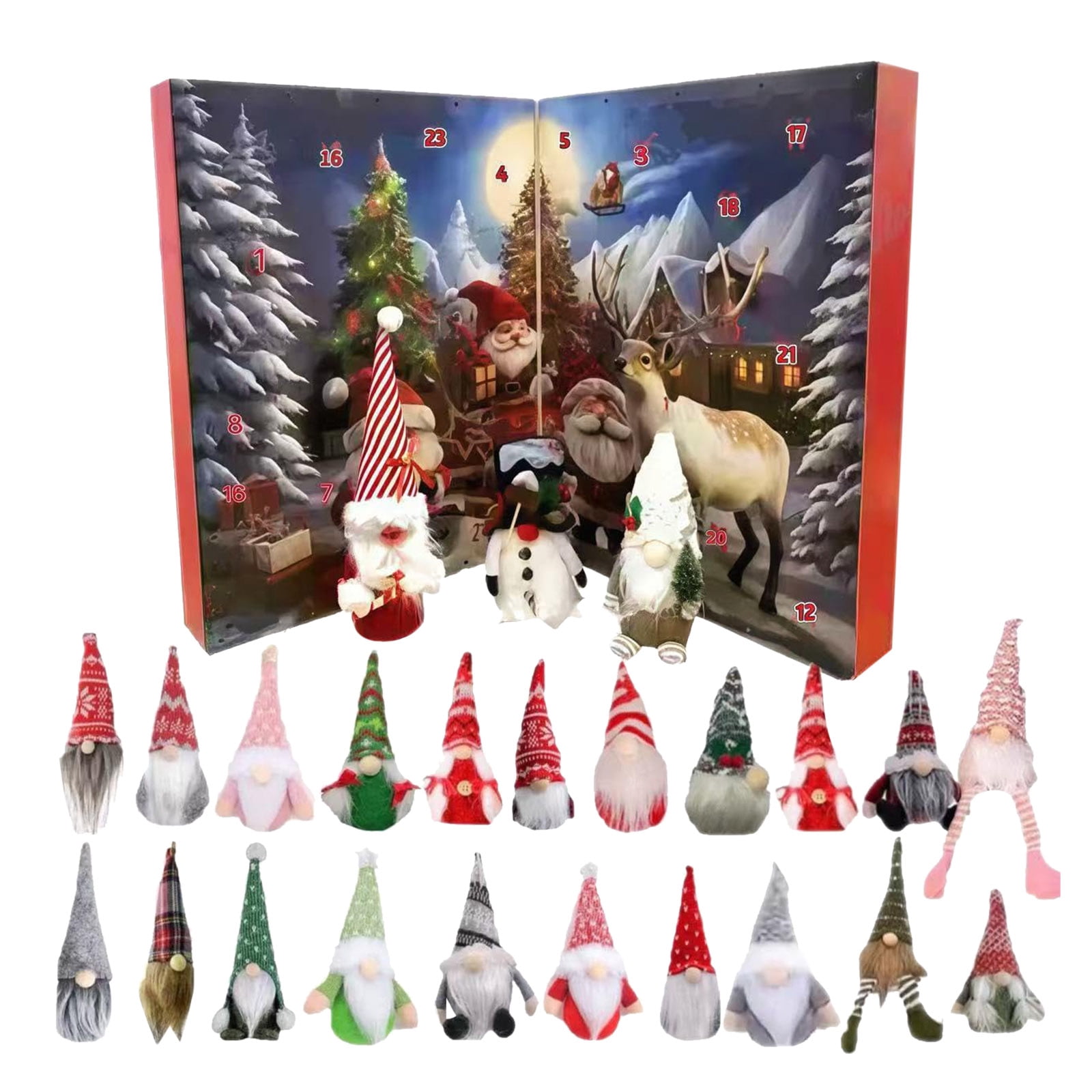 Gnome Advent Calendar 2025 with 24 Gnome Figures Surprise Countdown ...