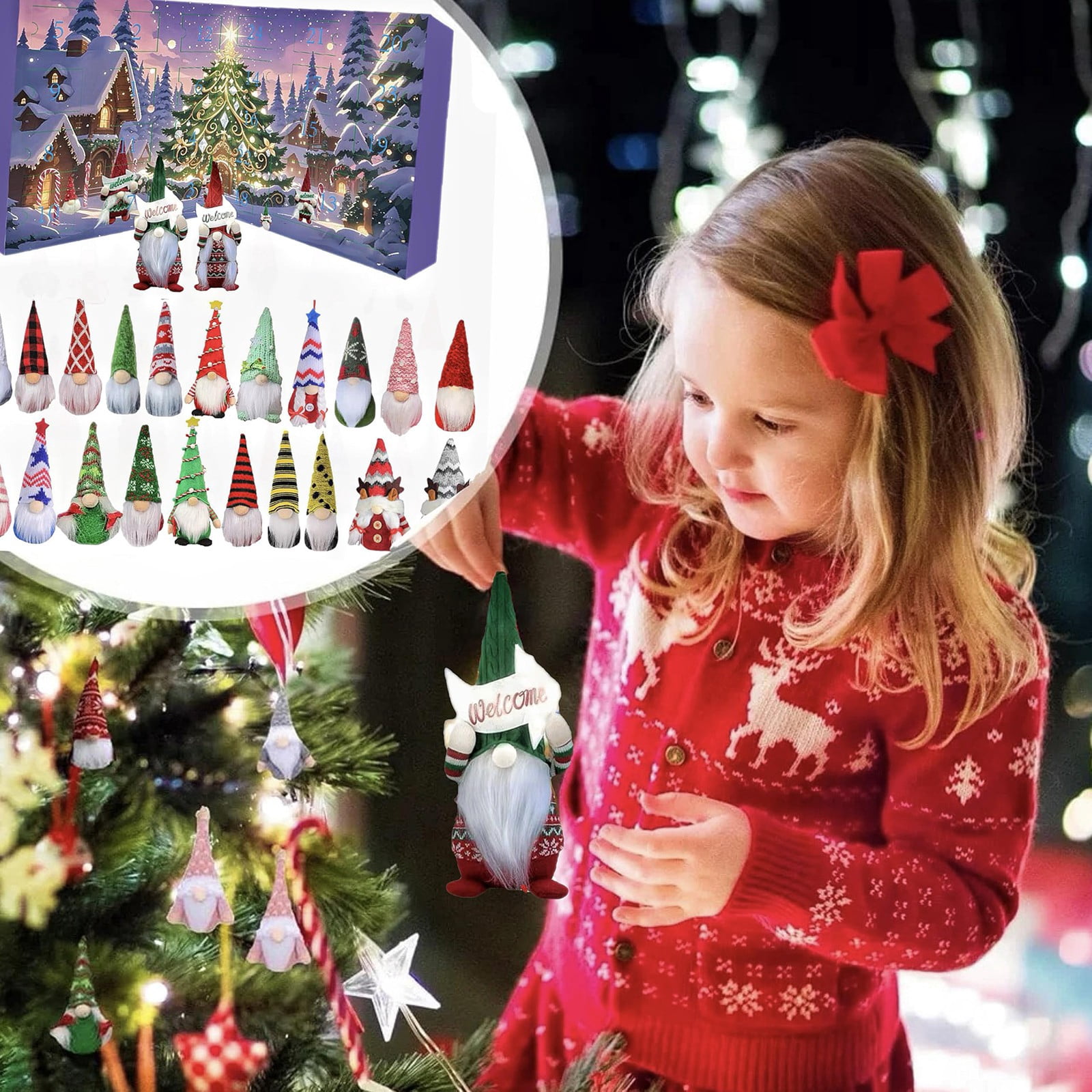 Gnome Advent Calendar Christmas 2025, 24 Day Countdown with 24 Gnome ...