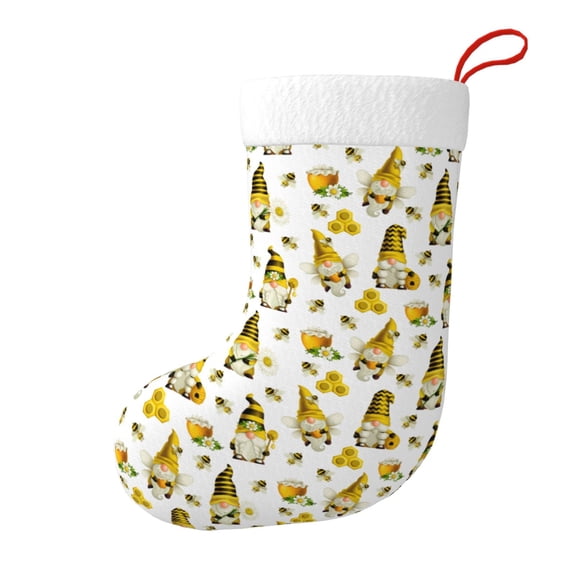 Gnome And Bees Christmas Stockings 18 Ince ,Gifts Stocking Family Party Decorations For Holiday Tree Decor