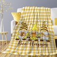 thumbnail image 1 of Gnome Bee Fall Blanket Lightweight Plush Comfy Super Soft Flannel Fleece Throw Blankets Home Decor for Bed Couch Sofa Living Room 40"x30" XS for Pet Toddler, 1 of 6