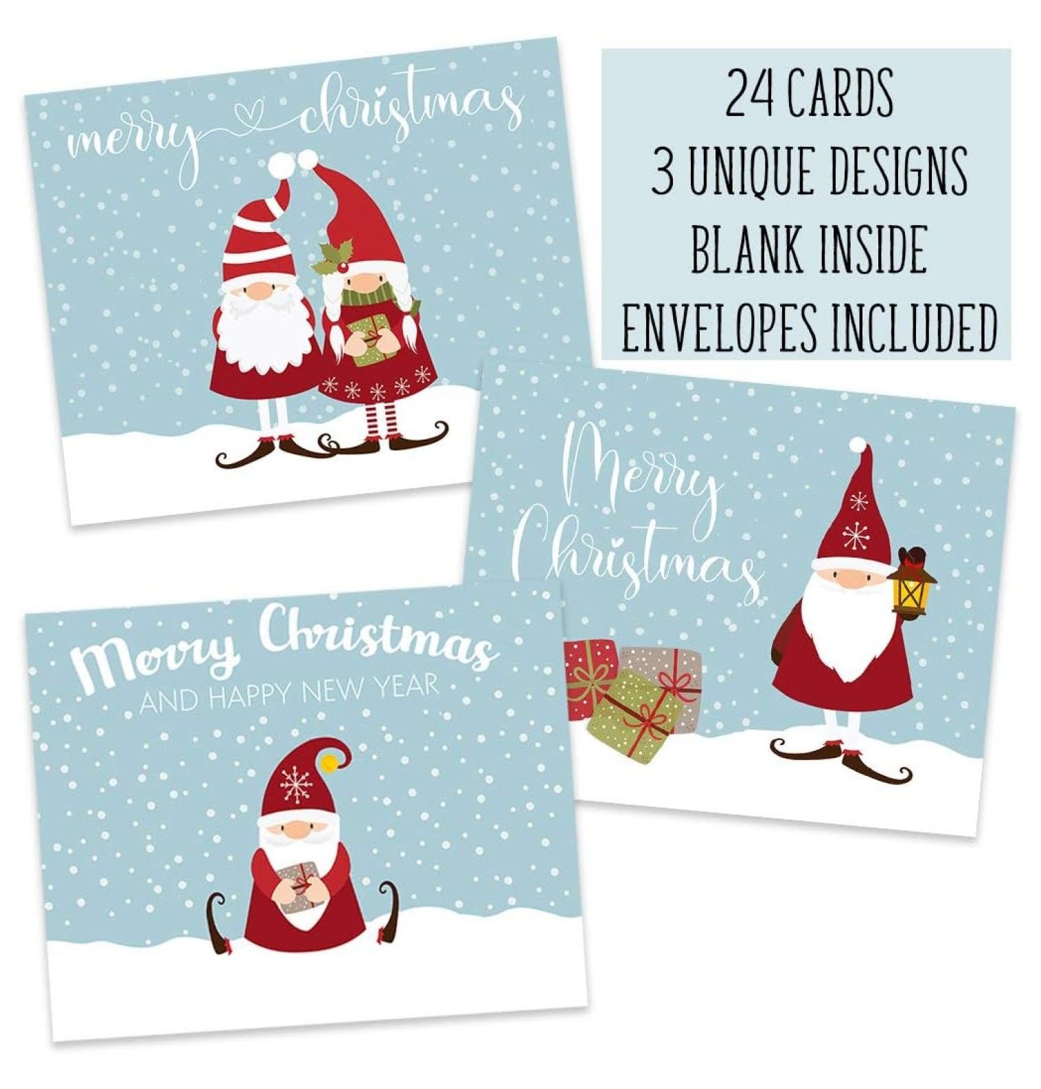 Gnome Christmas Card Holiday Greetings Gnoel Santa Gnomes Trolls Dwarf
