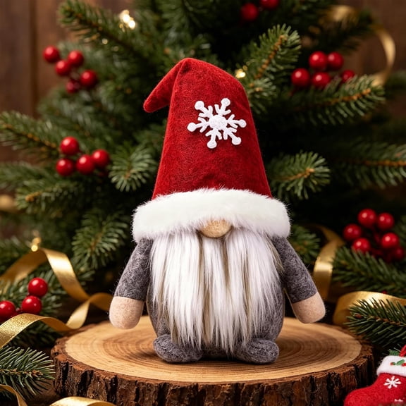 Gnome Christmas Decorations Handmade Swedish Nordic Red Gnome Figurines,Scandinavian Tomte Elf Gnomes for Home, Office or Table Decor, Red