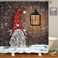 thumbnail image 1 of Gnome Christmas Shower Curtain for Bathroom, Rustic Christmas Farmhouse Shower Curtain, Vintage Xmas Shower Curtain for Living Room (Q9), 1 of 6