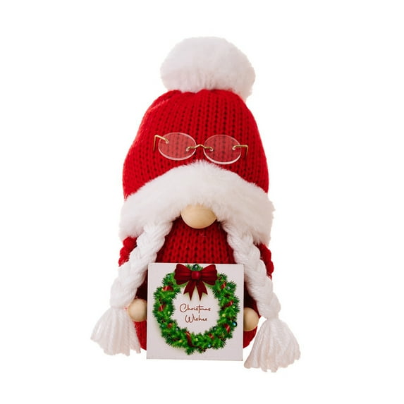 Gnome Christmas Tree Topper, Swedish Tomte Gnome Christmas Ornaments Santa Gnomes Plush Scandinavian Christmas Decorations Holiday Home Décor