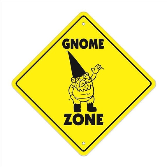 Wlmart Signs Gnome Crossing Sign Zone Xing | Indoor/Outdoor | 14