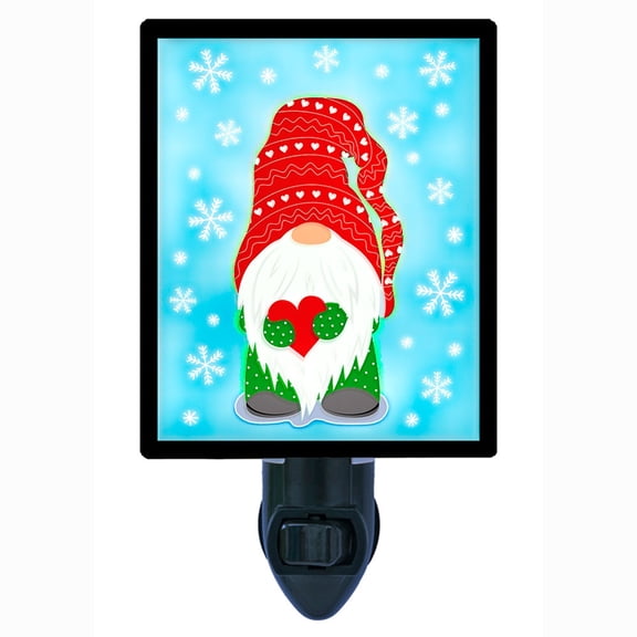 Gnome Decorative Photo Night Light Plus One Extra Free Switchable Insert. 4 Watt Bulb. Image Title: Christmas Gnome.