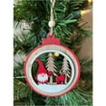 Gnome, Deer And Trees In A Ball Shaped Ornament