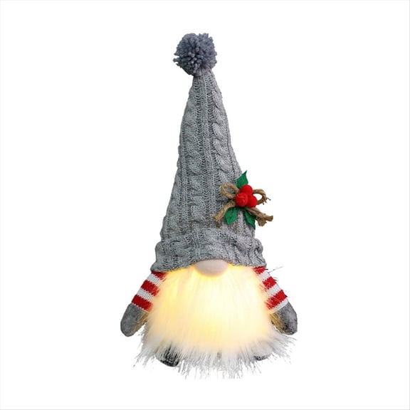 Gnome Doll with LED Light Merry Christmas Decor for Home Christmas Ornament Xmas Navidad Natal Gifts New Year -Grey,1 x Gnome Christmas Doll Decor,Grey
