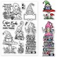 thumbnail image 1 of Gnome Elf Clear Stamps for DIY Scrapbooking Book Mushroom Silicone Stamp Seals Transparent Stamp for Cards Making Photo Album Journal Home Decoration 6.3×4.33inch DIY, 1 of 8