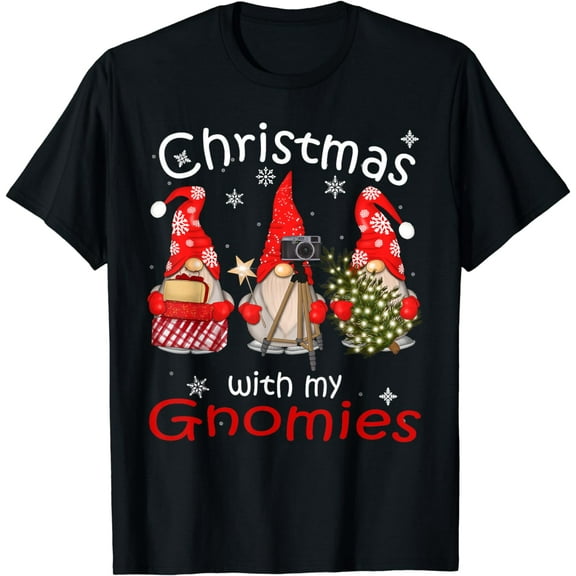 Gnome Family Christmas Shirts for Women Gnomies Xmas T-Shirt