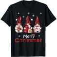 thumbnail image 1 of Gnome Family Christmas Shirts for Women Men - Buffalo Plaid T-Shirt, 1 of 4