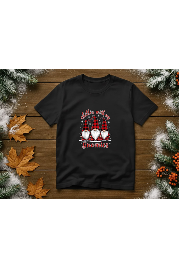Gnome Family Matching Holiday Festive Winter Group Apparel Unisex T-Shirt, up to size 5XL