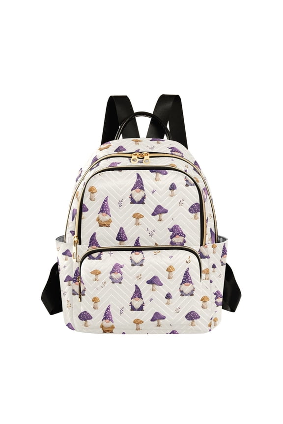 Gnome Fashion Backpack for Women Lightweight College Travel Casual Daypack