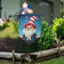 Gnome Fireworks American Flags Garden Flag 18" x 12.5" Double Sided Yard Lawn Outdoor Decor Small Yard Flags