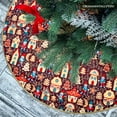 thumbnail image 1 of Gnome Folk Pattern Vintage Christmas Tree Skirt, 1 of 6