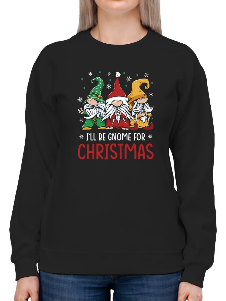 Nieuwe 2023 Vrouwen Kerst Gnome Gedrukt Lange Mouw Hooded Sweatshirt Nieuwe 2023 Vrouwen Kerst Gnome Gedrukt Lange Mouw Hooded Sweatshirt