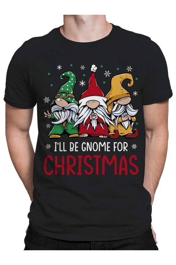 Gnome For Christmas T-Shirt Men -Smartprints Designs, Male x-Large