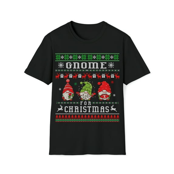 Gnome For Christmas Ugly Sweater Unisex Softstyle T-Shirt
