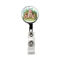 thumbnail image 1 of Gnome House Red Roof Watercolor Cute Retractable Reel ID Badge Key Card Name Tag Holder with Clip, 1 of 7