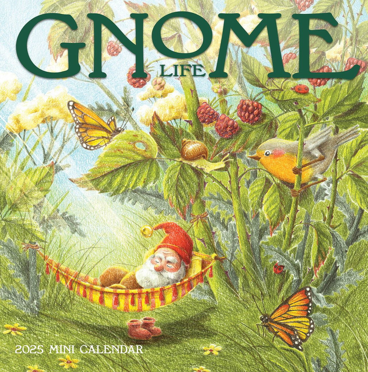 Gnome Life Mini Wall Calendar 2025, (Paperback)