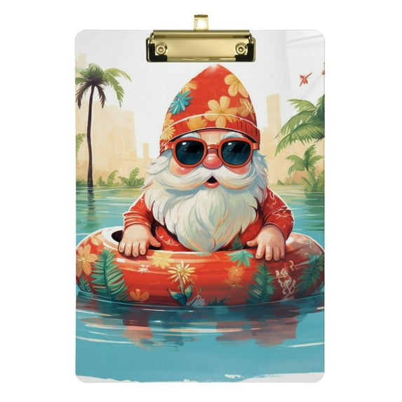 Gnome Lifebuoy Acrylic Clipboards 12 x 9 Inch A4 Size with Low Profile Clip Hanging Clipboard for Classroom School Office