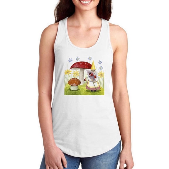 Gnome Neighbors Ii Racerback Tank Women -Grace Popp Designs, Female XX-Large