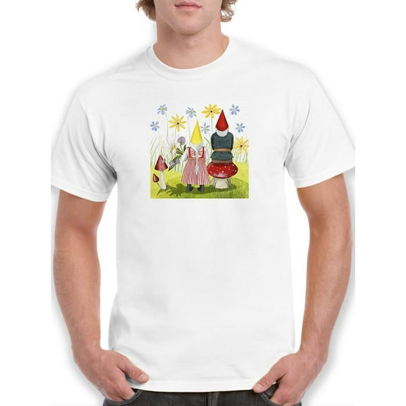 Gnome Neighbors Iii. T-Shirt Men -Grace Popp Designs, Male XX-Large