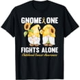 thumbnail image 1 of Gnome One Fights Alone Childhood Cancer Awareness Warrior T-Shirt, 1 of 4