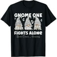 thumbnail image 1 of Gnome One Fights Alone Gray| Brain Cancer Awareness T-Shirt mens t shirt，black，women，funny，misfits，men，journey, 1 of 4