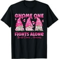 thumbnail image 1 of Gnome One Fights Alone Pink| Breast Cancer Awareness T-Shirt, 1 of 3