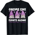 thumbnail image 1 of Gnome One Fights Alone Purple | Pancreatic Cancer Awareness T-Shirt, 1 of 4