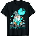 thumbnail image 1 of Gnome One Fights Alone Ribbon PTSD Awareness T-Shirt, 1 of 2