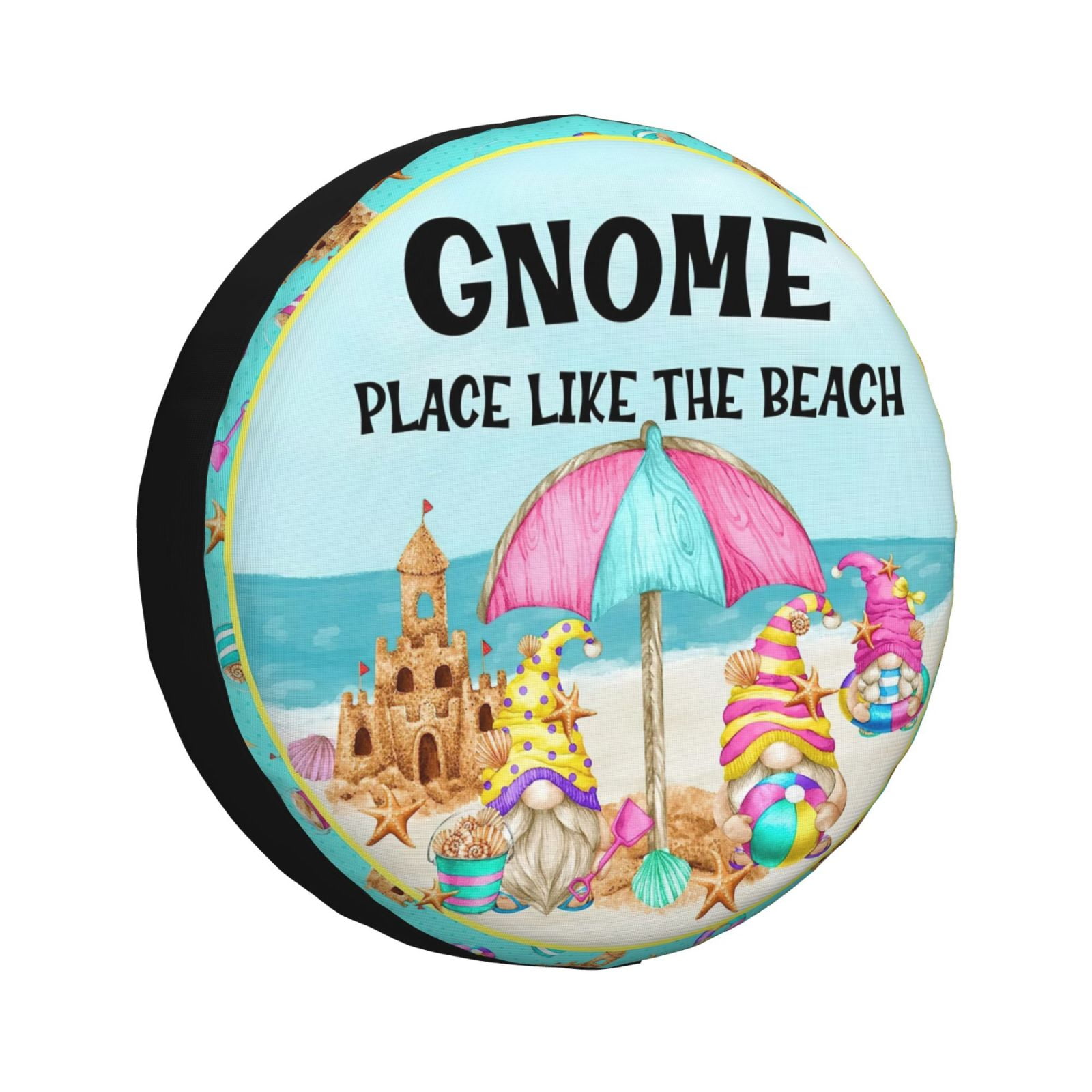 Gnome Place Like The Beach Tire Cover 15" Wheel Protectors Tyre Covers