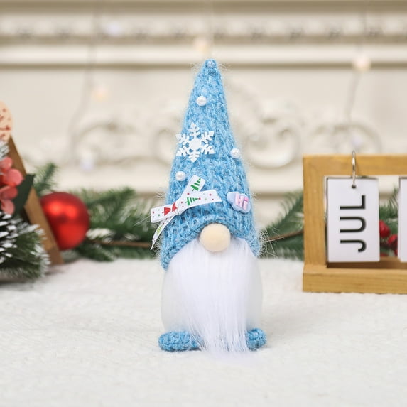 Gnome Plush Christmas Gnome Decorations Ornaments- Xmas Gnome Plush Scandinavian Santa Beard Ornaments for Christmas Tree Home Decor