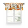 thumbnail image 1 of Gnome Pumpkin Fall Thanksgiving Kitchen Valances for Windows Vintage Orange Leaf Farmhouse Valance Curtains&nbsp; for Kitchen /Living Room/Bedroom/ Bathroom Decor, 42"x12 " ,Rod Pocket 1 Panel,, 1 of 7
