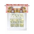 thumbnail image 1 of Gnome Pumpkin Valances for Windows Fall Sunflower Fence Orange Leaf Rod Pocket Curtains Valance Short Window Treatment Drapes for Living Room, Bedroom Bathroom 56"&nbsp;W x 16" L, 1 of 5