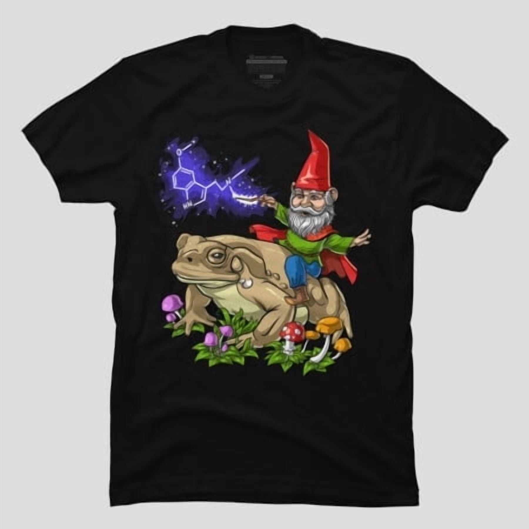Gnome Riding Bufo Alvarius Toad Funny, H42535 Unisex T-Shirt, Up to 5XL ...