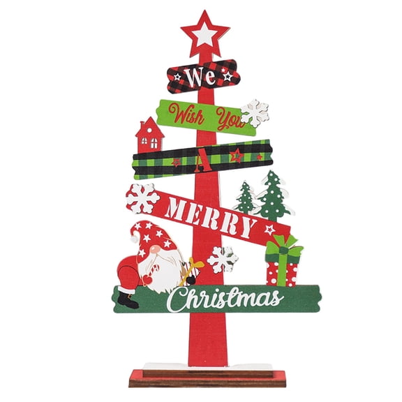 Gnome Santa Claus Wooden Hanging Ornaments 2024 Merry Christmas Decorations For Home Door Xmas Tree Pendants Navidad New Year